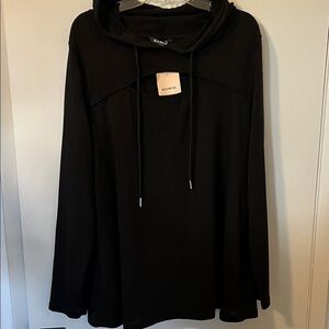 BloomChic Black Hooded lightweight Tunic